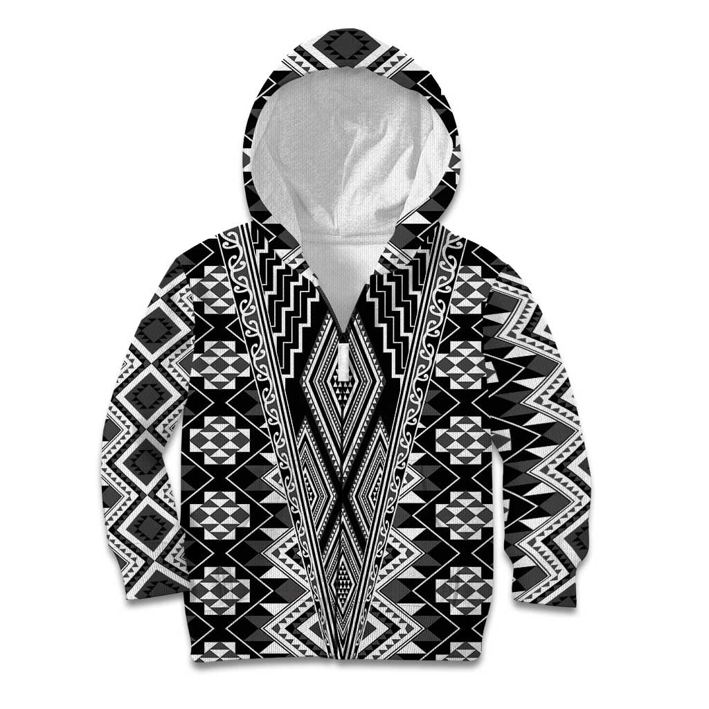 Aotearoa Tukutuku and Poutama Motif Classic Kid Hoodie
