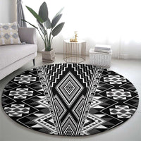 Aotearoa Tukutuku and Poutama Motif Classic Round Carpet