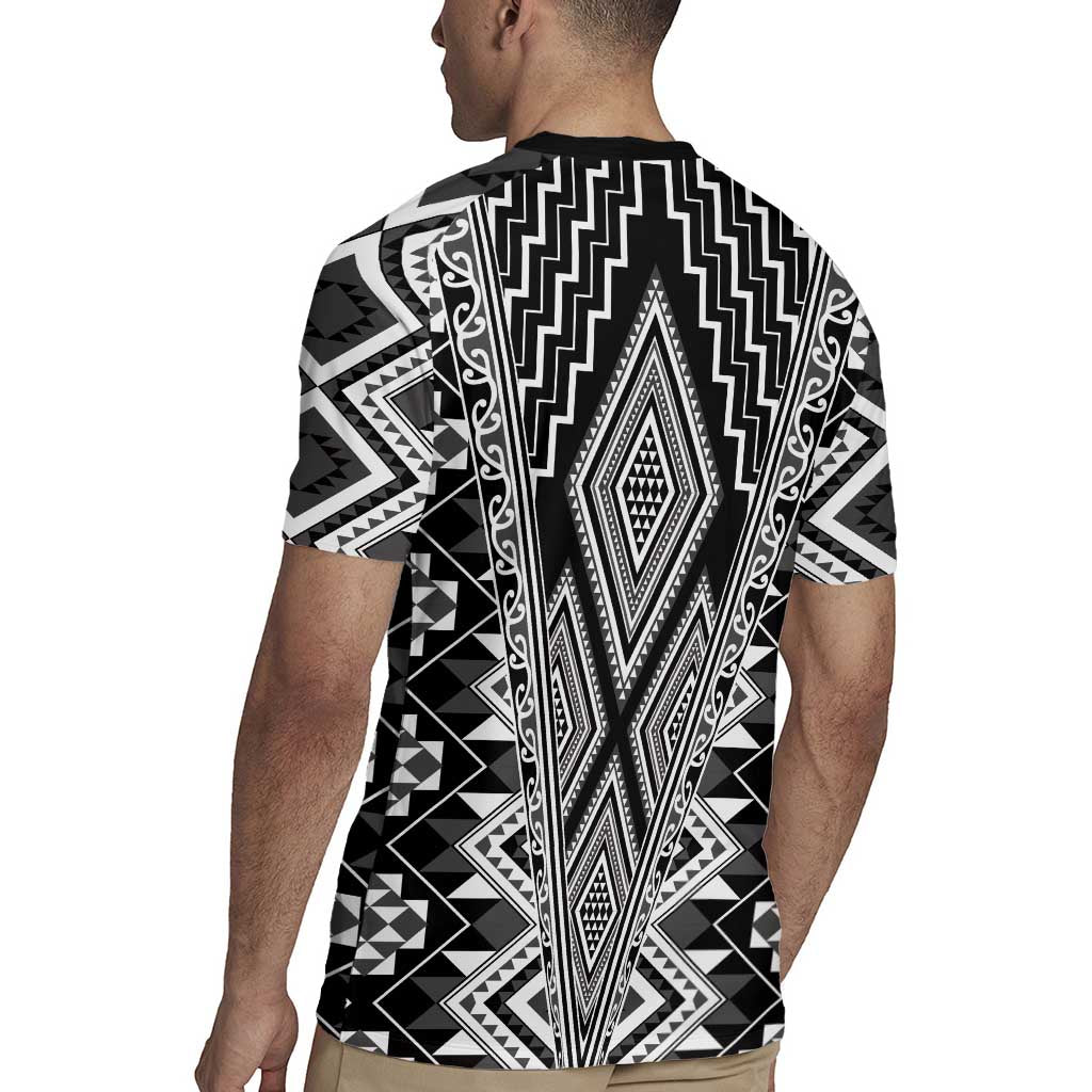 Aotearoa Tukutuku and Poutama Motif Classic Rugby Jersey