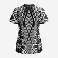 Aotearoa Tukutuku and Poutama Motif Classic Scrub Top LT03 - Polynesian Pride