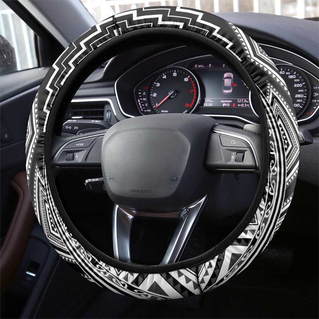 Aotearoa Tukutuku and Poutama Motif Classic Steering Wheel Cover LT03 - Polynesian Pride