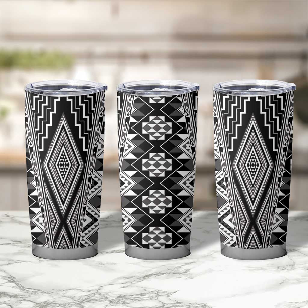 Aotearoa Tukutuku and Poutama Motif Classic Tumbler Cup LT03 - Polynesian Pride