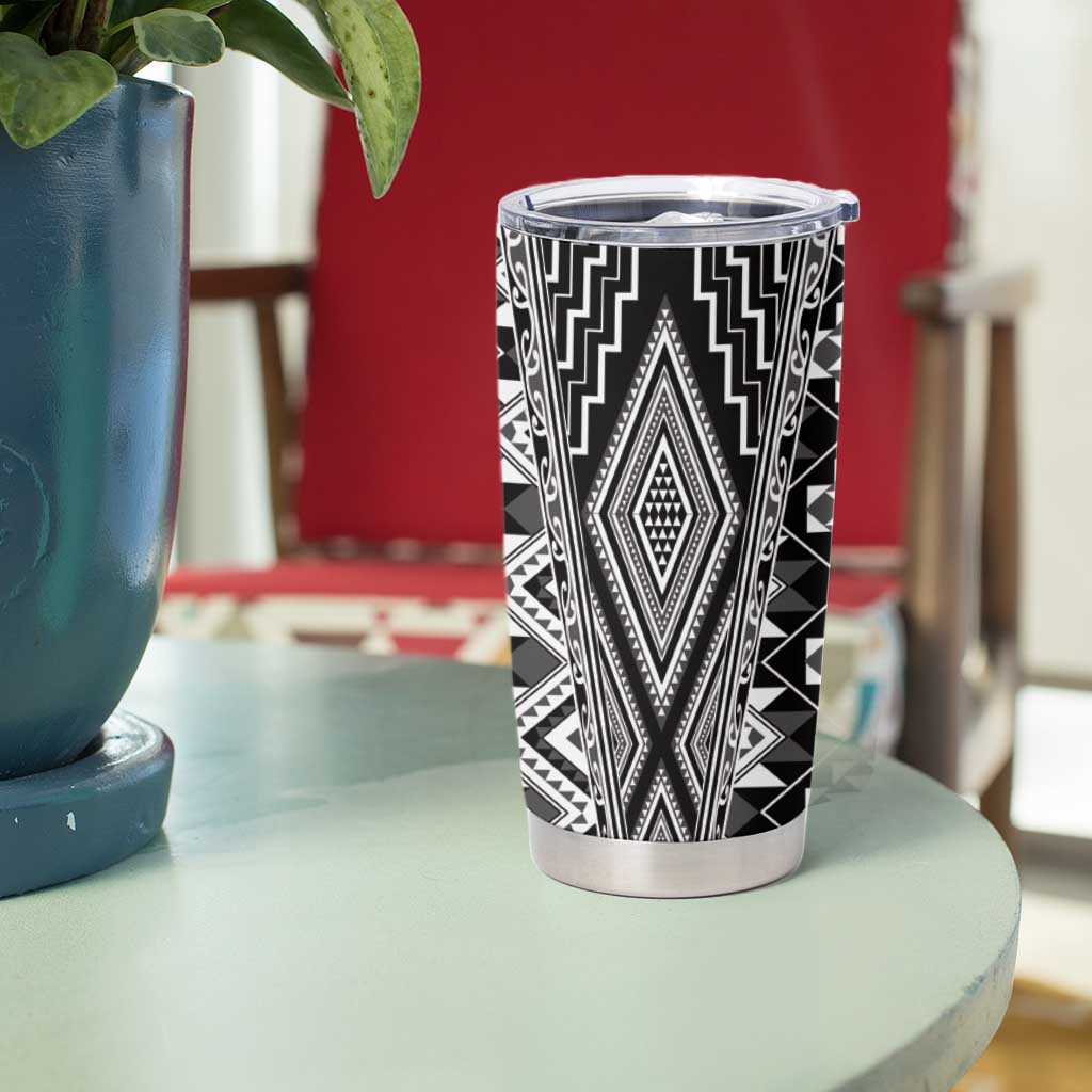 Aotearoa Tukutuku and Poutama Motif Classic Tumbler Cup LT03 - Polynesian Pride