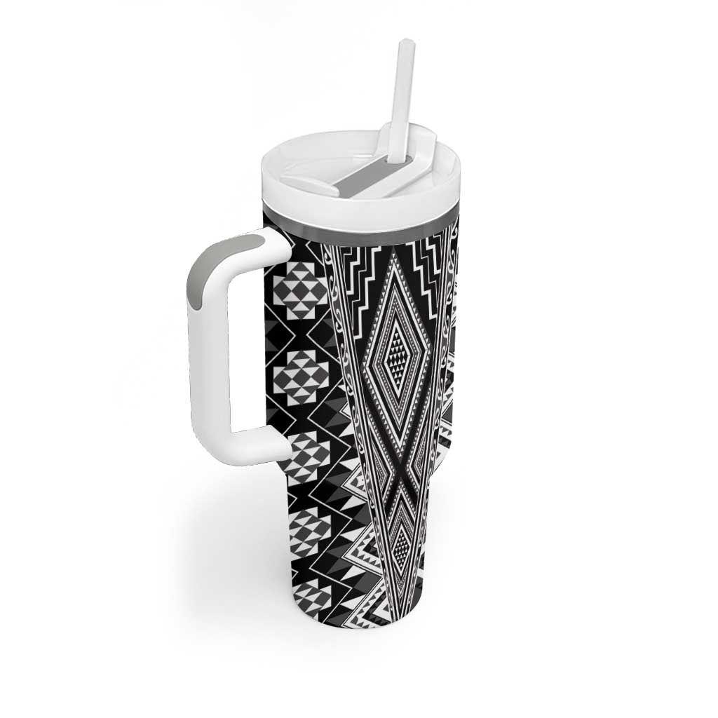 Aotearoa Tukutuku and Poutama Motif Classic Tumbler With Handle LT03 - Polynesian Pride