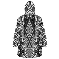 Aotearoa Tukutuku and Poutama Motif Classic Wearable Blanket Hoodie LT03 - Polynesian Pride