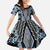 Blue Aotearoa Tukutuku and Poutama Motif Family Matching Summer Maxi Dress and Hawaiian Shirt