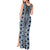 Blue Aotearoa Tukutuku and Poutama Motif Tank Maxi Dress