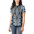 Blue Aotearoa Tukutuku and Poutama Motif Women Polo Shirt