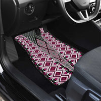 Pink Aotearoa Tukutuku and Poutama Motif Car Mats LT03 - Polynesian Pride