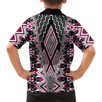 Pink Aotearoa Tukutuku and Poutama Motif Hawaiian Shirt LT03 - Polynesian Pride