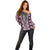 Pink Aotearoa Tukutuku and Poutama Motif Off Shoulder Sweater
