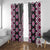 Pink Aotearoa Tukutuku and Poutama Motif Window Curtain