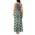 Green Aotearoa Tukutuku and Poutama Motif Tank Maxi Dress