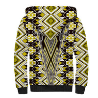 Yellow Aotearoa Tukutuku and Poutama Motif Sherpa Hoodie LT03 - Polynesian Pride