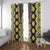 Yellow Aotearoa Tukutuku and Poutama Motif Window Curtain