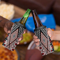 Red Aotearoa Tukutuku and Poutama Motif 4 in 1 Can Cooler Tumbler LT03 - Polynesian Pride