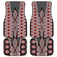 Red Aotearoa Tukutuku and Poutama Motif Car Mats LT03 - Polynesian Pride