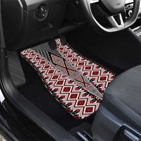 Red Aotearoa Tukutuku and Poutama Motif Car Mats LT03 - Polynesian Pride