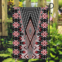 Red Aotearoa Tukutuku and Poutama Motif Garden Flag LT03 Garden Flag Red - Polynesian Pride