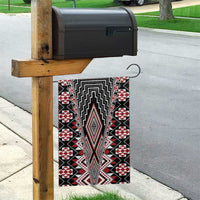 Red Aotearoa Tukutuku and Poutama Motif Garden Flag LT03 - Polynesian Pride
