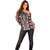 Red Aotearoa Tukutuku and Poutama Motif Off Shoulder Sweater
