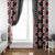 Red Aotearoa Tukutuku and Poutama Motif Window Curtain