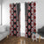 Red Aotearoa Tukutuku and Poutama Motif Window Curtain