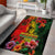 Hawaiian Reggae Area Rug Tropical Plants and Tribal Kakau Tattoo-One Love Jawaiian