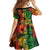 Hawaiian Reggae Family Matching Off Shoulder Maxi Dress and Hawaiian Shirt Tropical Plants and Tribal Kakau Tattoo-One Love Jawaiian