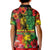 Hawaiian Reggae Kid Polo Shirt Tropical Plants and Tribal Kakau Tattoo-One Love Jawaiian