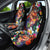 Hawaiian Lei Day Car Seat Cover Colorful Plumeria and Volcanic Turtle with Abstract Lava Texture