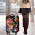 Hawaiian Lei Day Luggage Cover Colorful Plumeria and Volcanic Turtle with Abstract Lava Texture