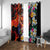 Hawaiian Lei Day Window Curtain Colorful Plumeria and Volcanic Turtle with Abstract Lava Texture