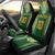 Custom Cook Islands Rugby League Car Seat Cover Tatau Tribal Pattern-Special Edition Green Color