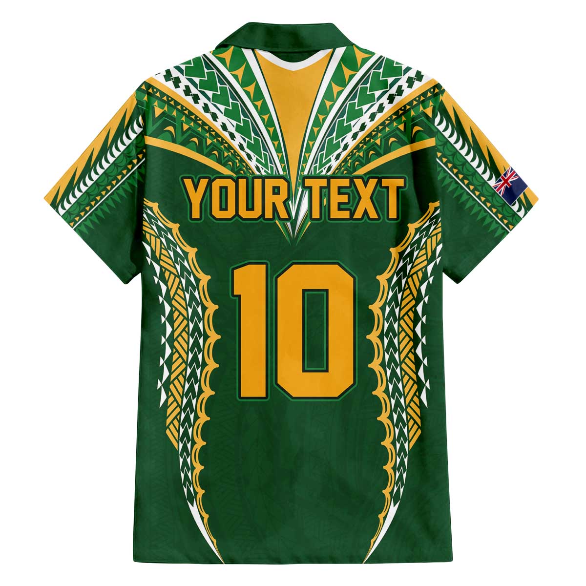 Custom Cook Islands Rugby League Family Matching Off The Shoulder Long Sleeve Dress and Hawaiian Shirt Tatau Tribal Pattern-Special Edition Green Color