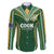 Custom Cook Islands Rugby League Family Matching Puletasi and Hawaiian Shirt Tatau Tribal Pattern-Special Edition Green Color