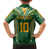 Custom Cook Islands Rugby League Hawaiian Shirt Tatau Tribal Pattern-Special Edition Green Color