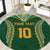 Custom Cook Islands Rugby League Round Carpet Tatau Tribal Pattern-Special Edition Green Color