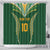 Custom Cook Islands Rugby League Shower Curtain Tatau Tribal Pattern-Special Edition Green Color
