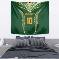 Custom Cook Islands Rugby League Tapestry Tatau Tribal Pattern-Special Edition Green Color