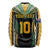 Custom Cook Islands Rugby League Long Sleeve Shirt Tatau Tribal Pattern-Special Edition Black Color