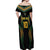 Custom Cook Islands Rugby League Off Shoulder Maxi Dress Tatau Tribal Pattern-Special Edition Black Color