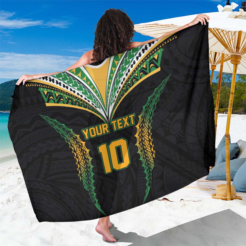 Custom Cook Islands Rugby League Sarong Tatau Tribal Pattern-Special Edition Black Color