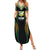 Custom Cook Islands Rugby League Summer Maxi Dress Tatau Tribal Pattern-Special Edition Black Color