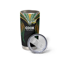 Custom Cook Island Rugby League 2025 Tumbler Cup Tatau Tribal Pattern-Special Edition Black Color