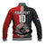 Custom Tonga and New Zealand Rugby Baseball Jacket Maori Mix Ngatu Pattern