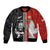 Custom Tonga and New Zealand Rugby Bomber Jacket Maori Mix Ngatu Pattern