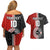 Custom Tonga and New Zealand Rugby Couples Matching Off Shoulder Short Dress and Hawaiian Shirt Maori Mix Ngatu Pattern