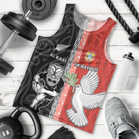 Custom Tonga and New Zealand Rugby Men Tank Top Maori Mix Ngatu Pattern