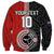 Custom Tonga and New Zealand Rugby Sweatshirt Maori Mix Ngatu Pattern